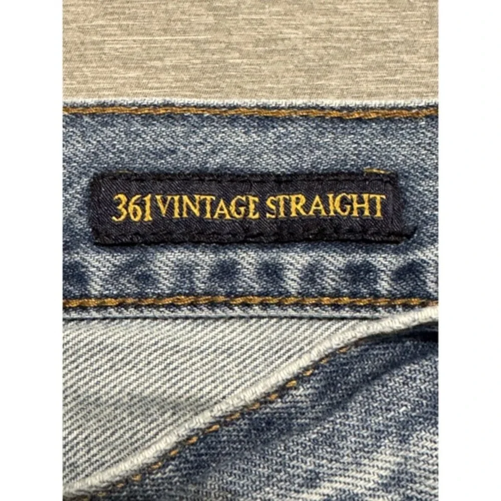 Lucky Brand 361 Vintage Straight Leg‎ Dark Wash Denim Jeans Mens Size 38x32